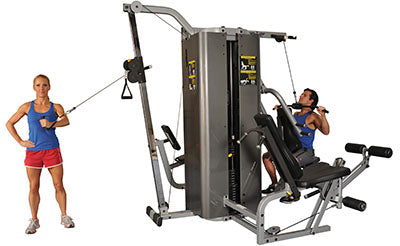 Inflight Fitness, Vanguard Training System, Three Stacks, Four Stations, Cable Column Option, Full Shrouds