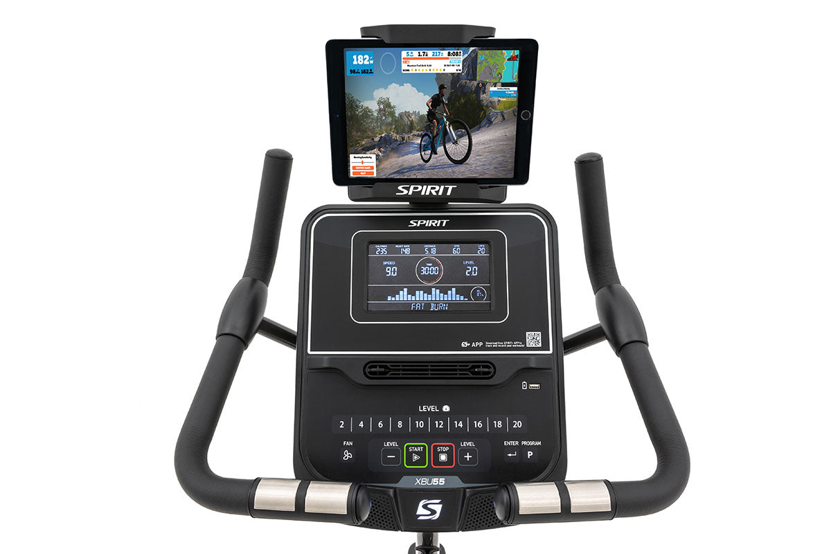 Spirit, XBU55 Upright Bike, 43" x 22" x 62"