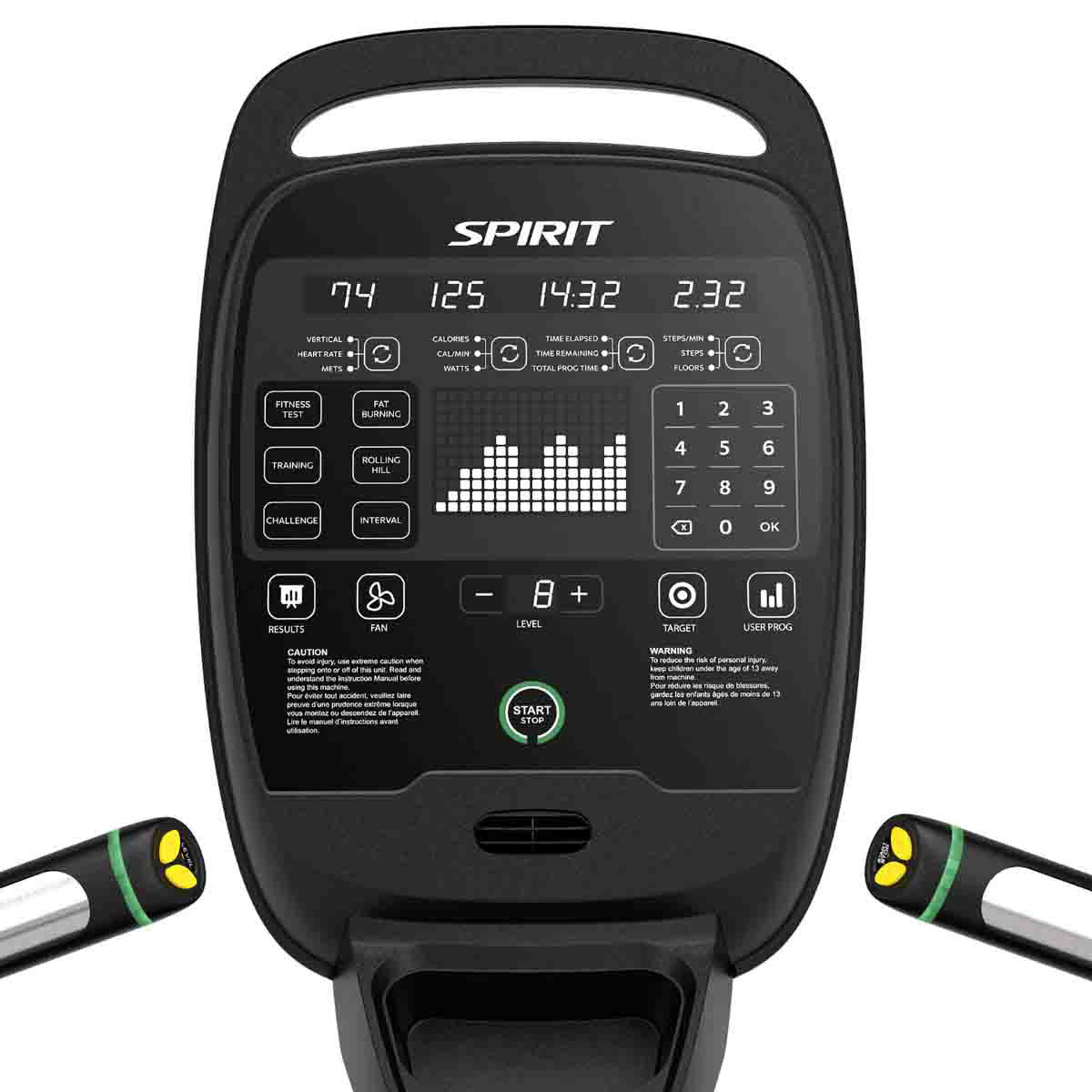Spirit, CSC880 Full Commercial Stair Climber, 62.7" x 31" x 78.6"