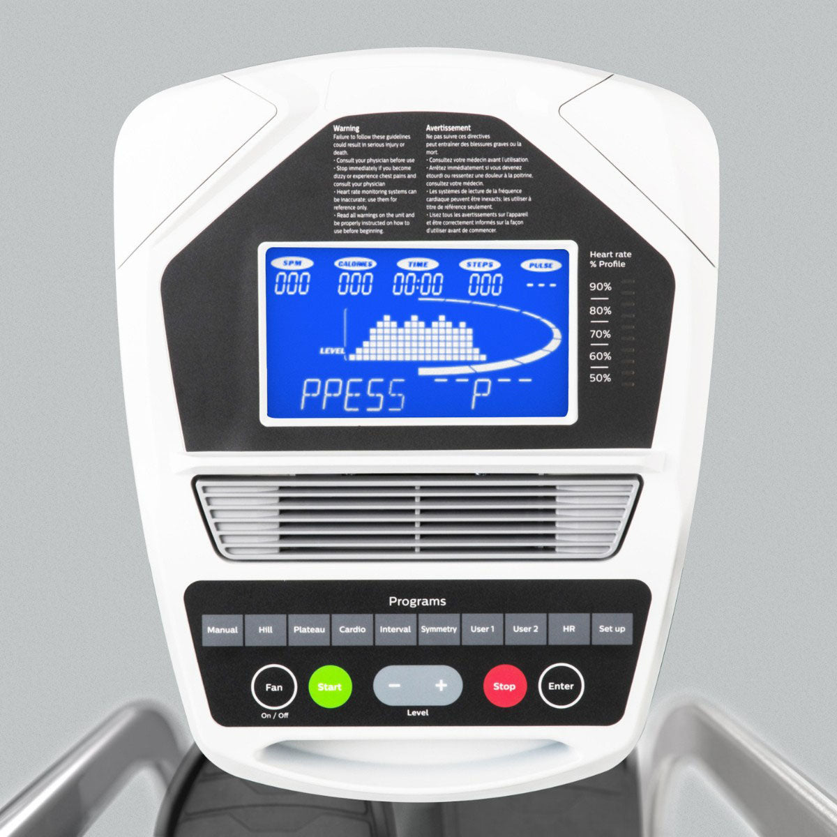 Spirit Rehab, 7.5S Recumbent Stepper, 78" x 34" x 47"