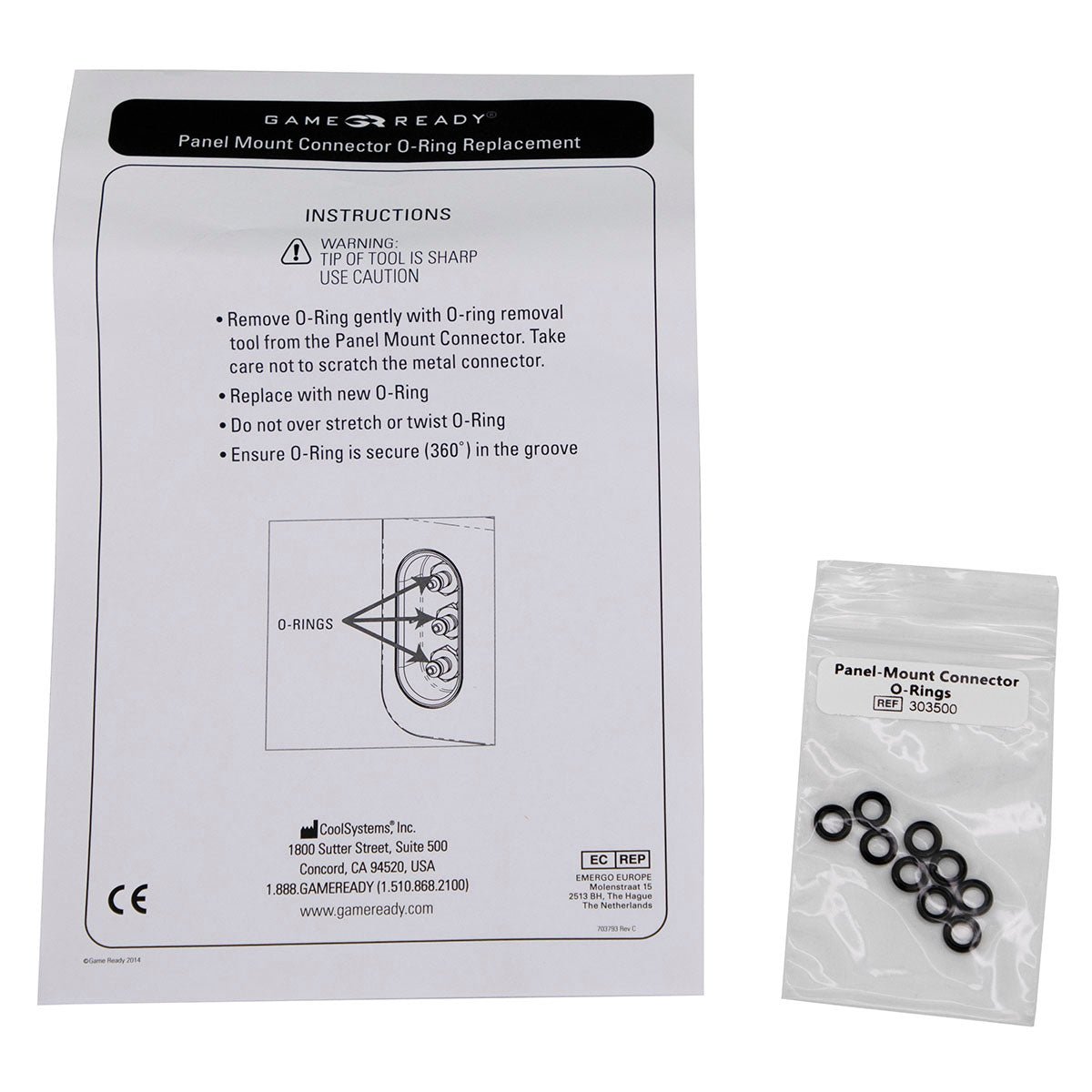 Game Ready GRPro 2.1 Panel Mount Replacement O-Rings (Includes 9 O-Rings) -  product_vendor - Peak Primal Wellness