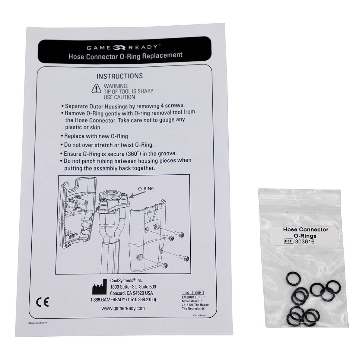 Game Ready GRPro 2.1 Hose Replacement O-Rings (Includes 10 O-Rings) -  product_vendor - Peak Primal Wellness