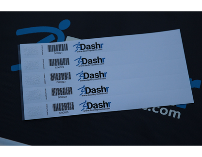 Dashr Barcode Bands for Easy Athlete Identification - Disposable, Mobile-Compatible, Multiple Sizes