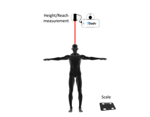 Dashr Bio LITE Biometric Measurement System - Compact Jump Setup, Bluetooth Scale, App Integration