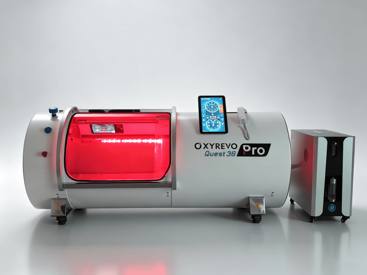 OxyRevo Quest36 Pro 2.0 ATA Hard Shell Lying Hyperbaric Oxygen Chamber -  product_vendor - Peak Primal Wellness