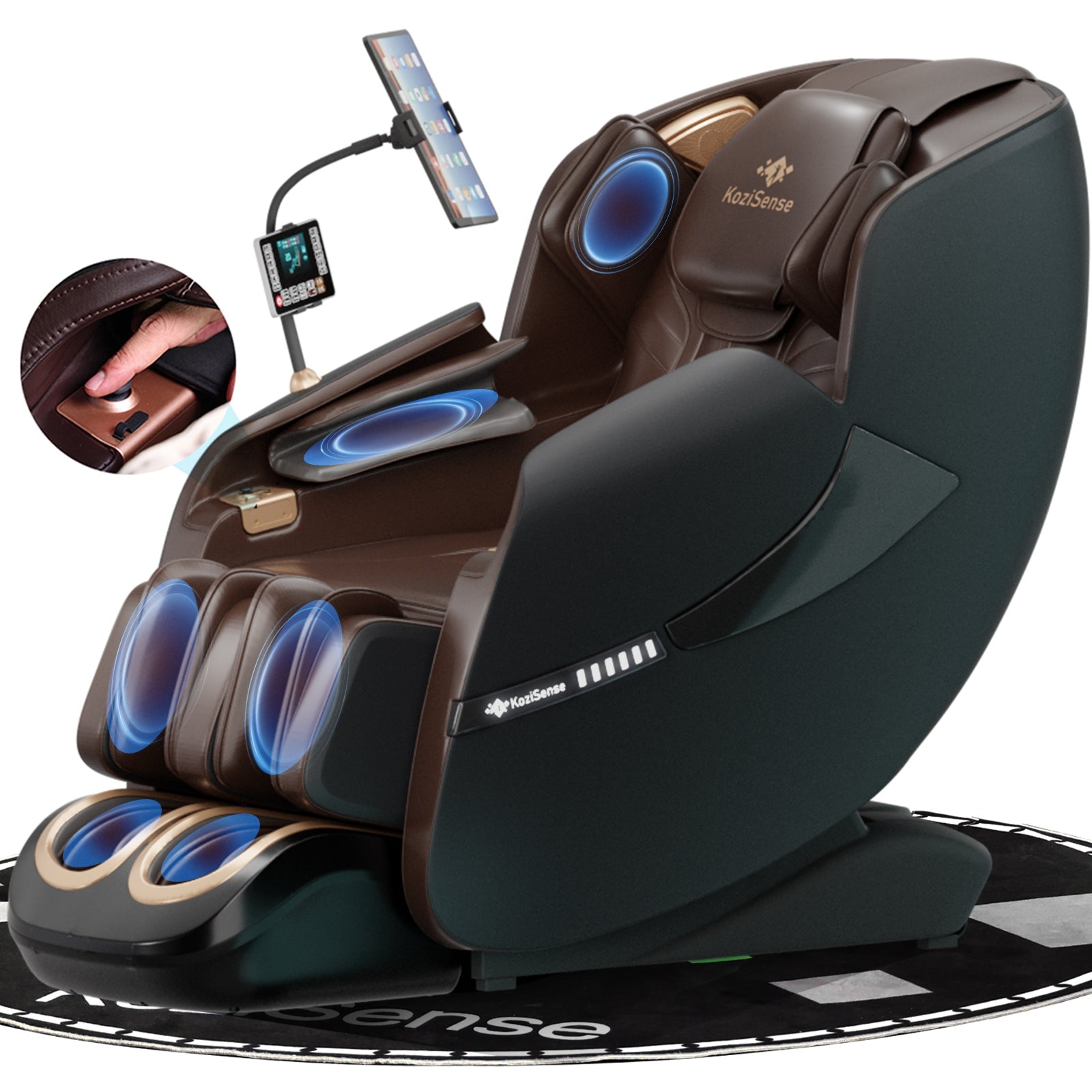 KoziSense KZ - A18 3D SL - track Massage Chair 2026 Upgraded - (Black and Brown) -  product_vendor - Peak Primal Wellness