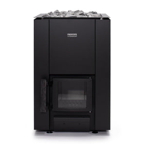 Narvi Kaamos 20 Wood-Burning Sauna Heater 21kW, designed for heating sauna rooms from 353 to 706 cu. ft., featuring durable construction and efficiency, perfect for enhancing your sauna experience.