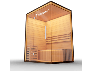 Medical Breakthrough Traditional 7 v2a: Traditional 3 Person Sauna Hemlock Wood, Bluetooth Audio, Rapid Heating -  product_vendor - Peak Primal Wellness