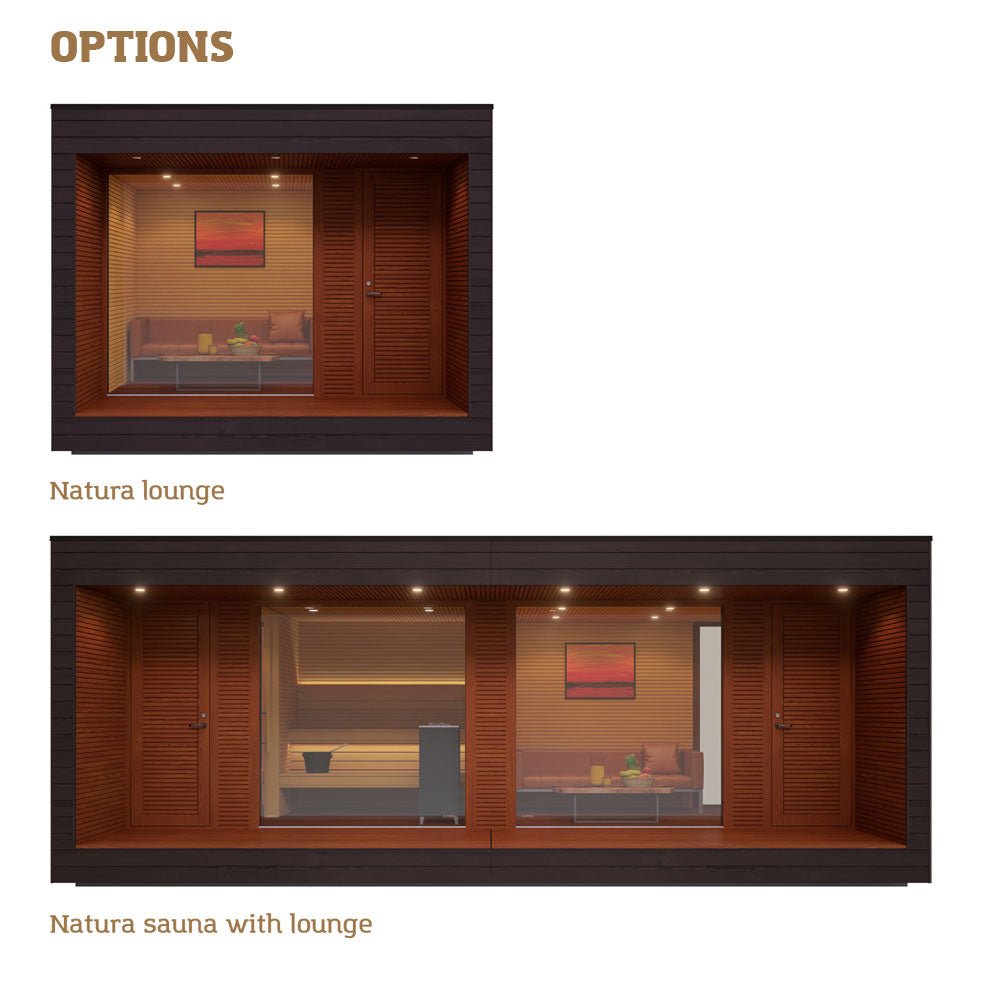 Auroom Natura 5-Person Outdoor Traditional Sauna Cabin w/ Changing Room -  product_vendor - Peak Primal Wellness