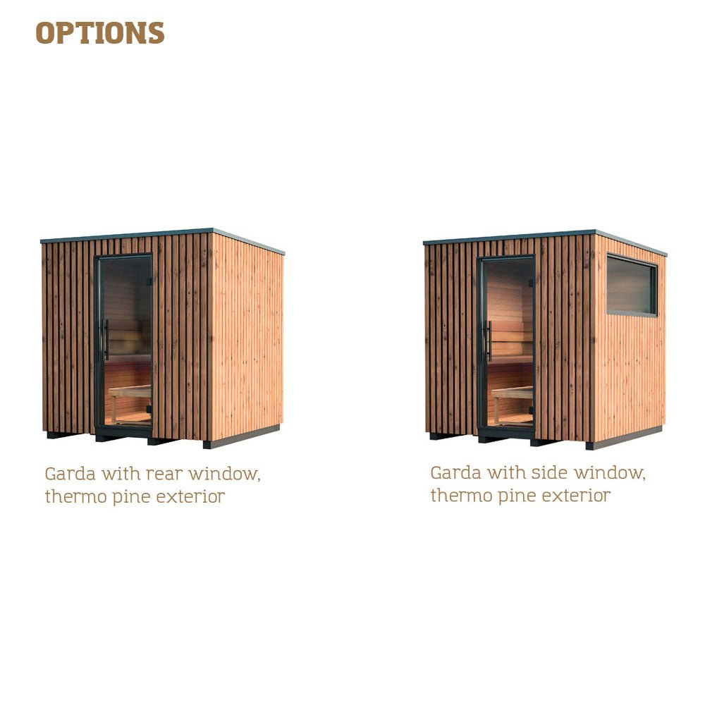 Auroom Garda 6-Person Outdoor Traditional Sauna Cabin Kit w/ Thermo-Pine Wood -  product_vendor - Peak Primal Wellness