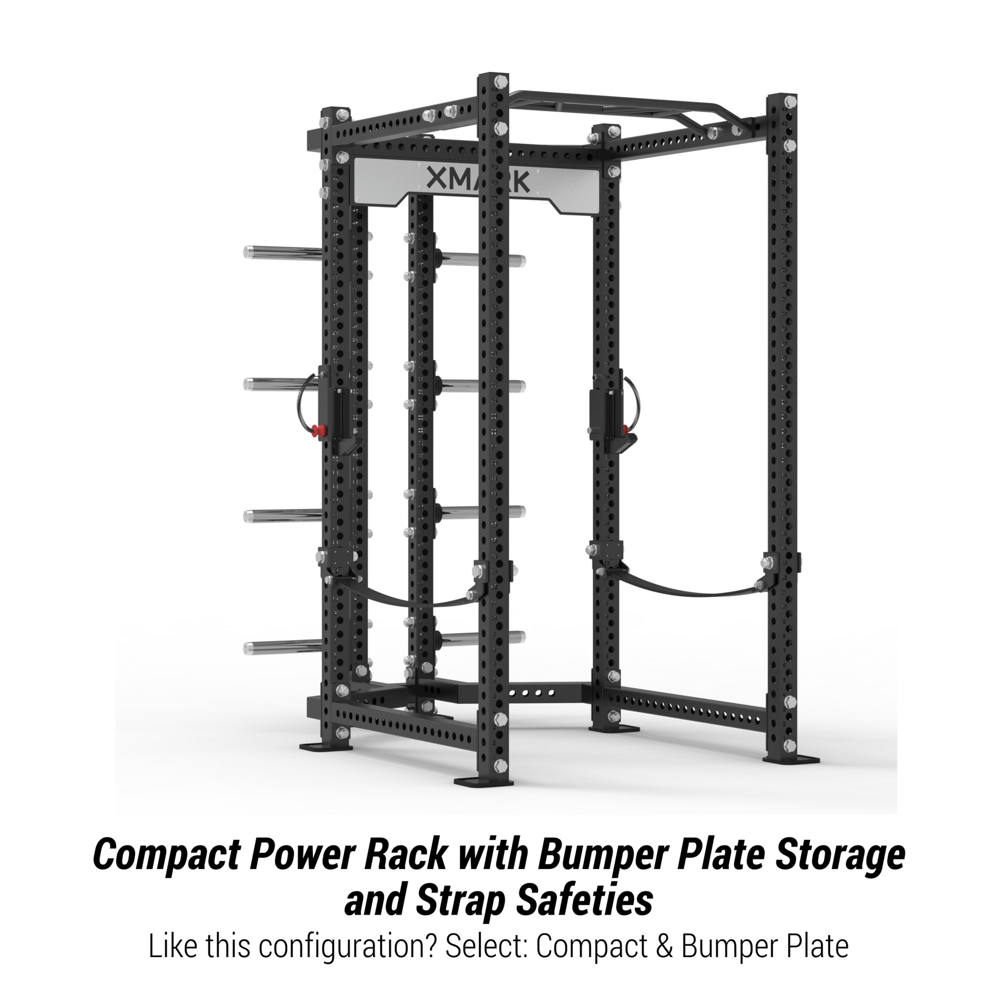 XMark Viper Power Rack with Storage & Strap Safeties -  product_vendor - Peak Primal Wellness