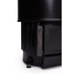 Stylish Narvi Luosto 16kW Wood-Burning Sauna Heater with black steel casing and glass door, perfect for enhancing your sauna experience.