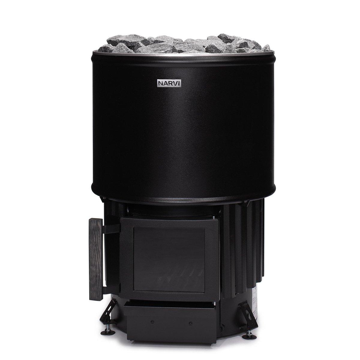 Narvi Luosto 16kW Wood-Burning Sauna Heater ideal for sauna rooms 283-706 cu. ft., sleek design and CE-Certified by Narvi.