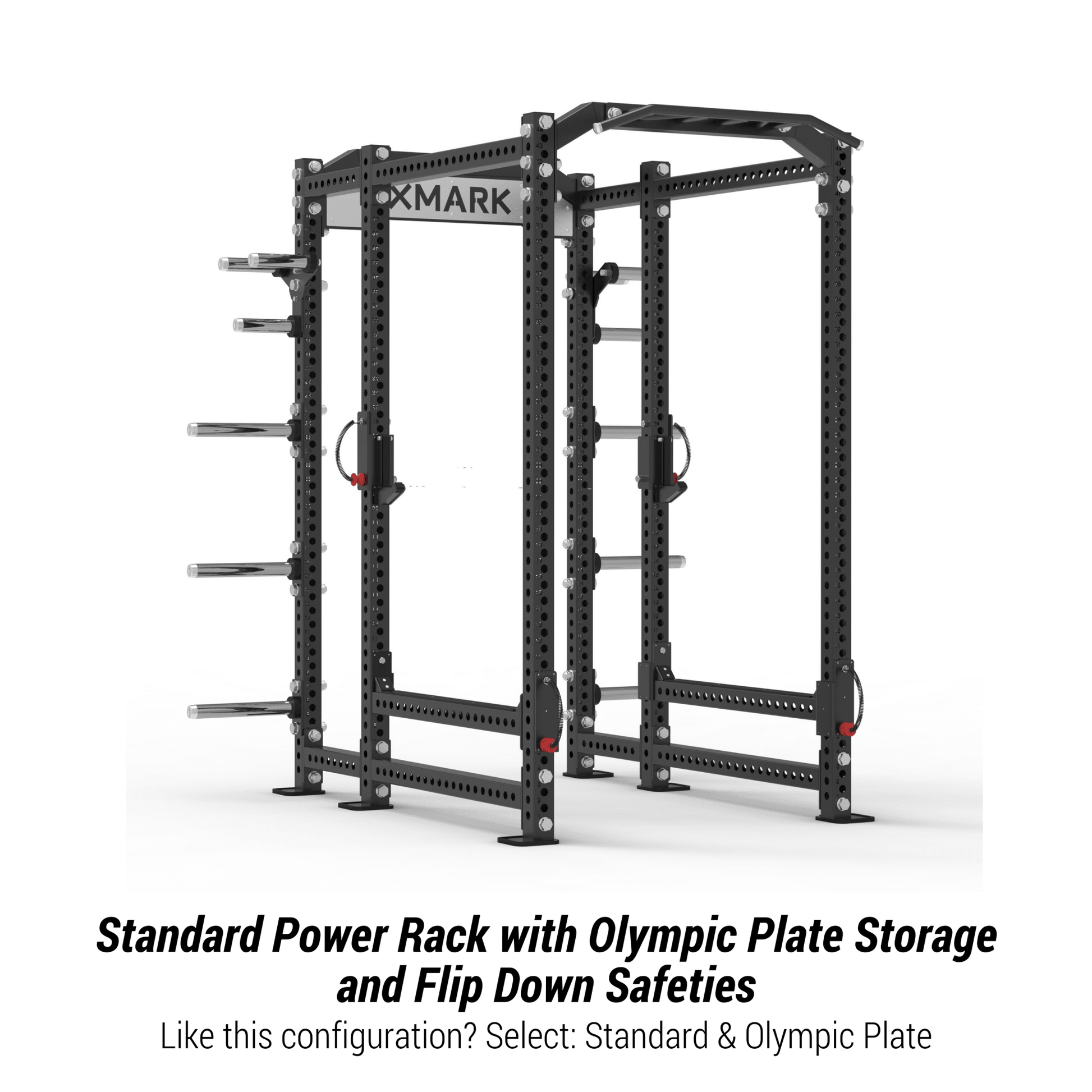 XMark Viper Power Rack with Storage & Flip Down Safeties -  product_vendor - Peak Primal Wellness