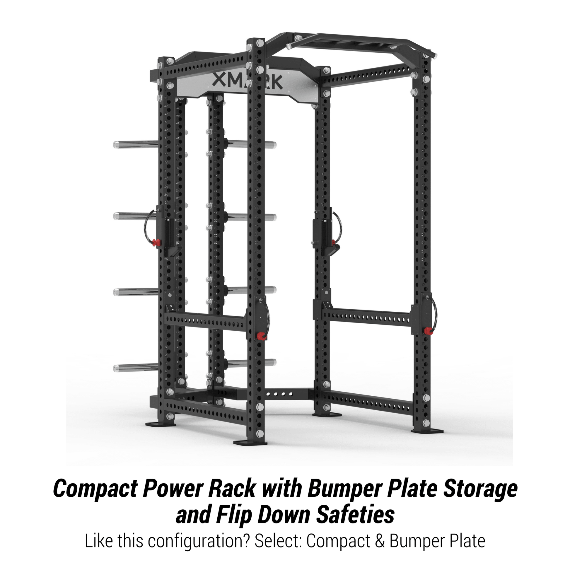 XMark Viper Power Rack with Storage & Flip Down Safeties -  product_vendor - Peak Primal Wellness