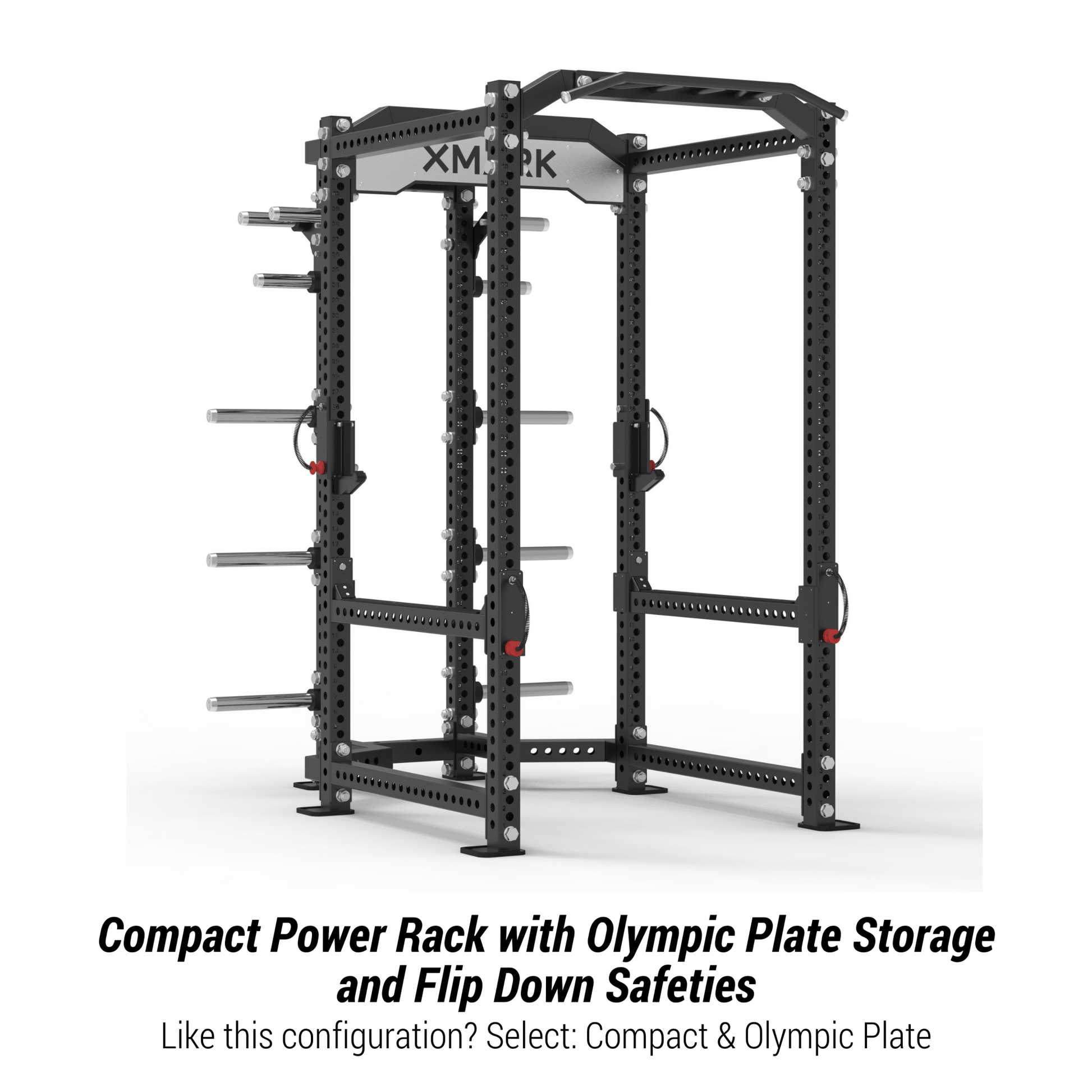 XMark Viper Power Rack with Storage & Flip Down Safeties -  product_vendor - Peak Primal Wellness