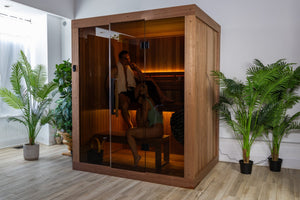 Dundalk LeisureCraft CT Element Loft 3 Person Traditional Indoor Sauna (54x74) -  product_vendor - Peak Primal Wellness