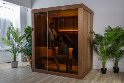 Dundalk LeisureCraft CT Element Loft 3 Person Traditional Indoor Sauna (54x74)