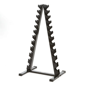 Power Systems Vertical Dumbbell Rack with 1–15 lb Neoprene Dumbbell Set