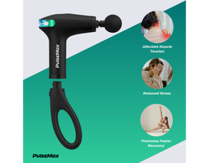 ReAthlete PulseMax Massage Gun - 8 Intensity Settings for Deep Tissue Relief & Recovery