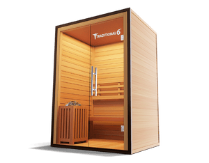 Medical Breakthrough Traditional 6 v2: Traditional 3 Person Sauna - Detox Routine, Rapid Heating, Bluetooth, Hemlock Wood -  product_vendor - Peak Primal Wellness