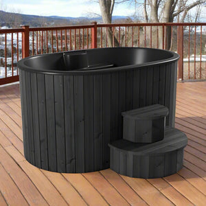 SaunaLife Model S2B 2-Person Hot and Cold Immersion Tub in Black