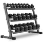XMark 10-Pairs, 5 to 50 lbs. Hex Dumbbells Includes 3-Tier Storage Rack -  product_vendor - Peak Primal Wellness