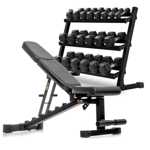 XMark 5-50 lb Hex Dumbbell Set with Rack and Weight Bench -  product_vendor - Peak Primal Wellness