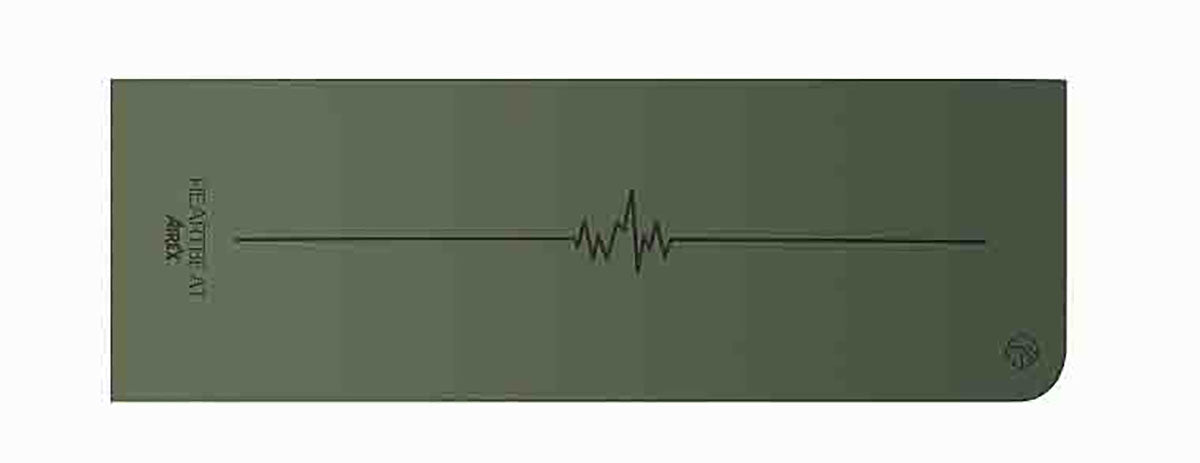 Airex Exercise Mat, Heartbeat, 72" x 24" x 0.16", Olive