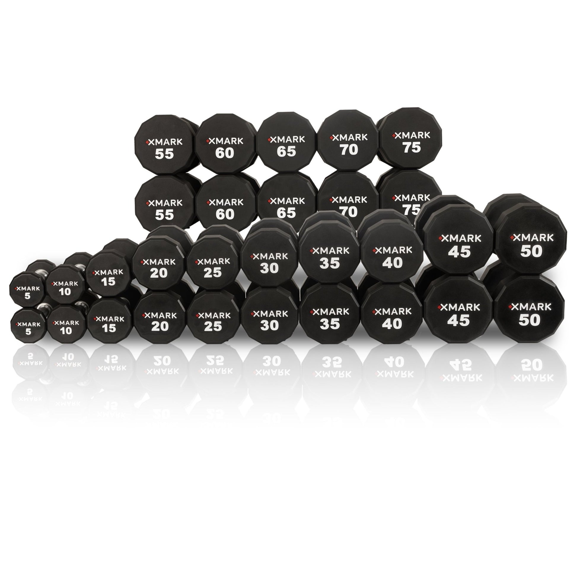 XMark 12-Sided Commercial Urethane Dumbbells (5-50 lb and 5-75 lb Sets) -  product_vendor - Peak Primal Wellness