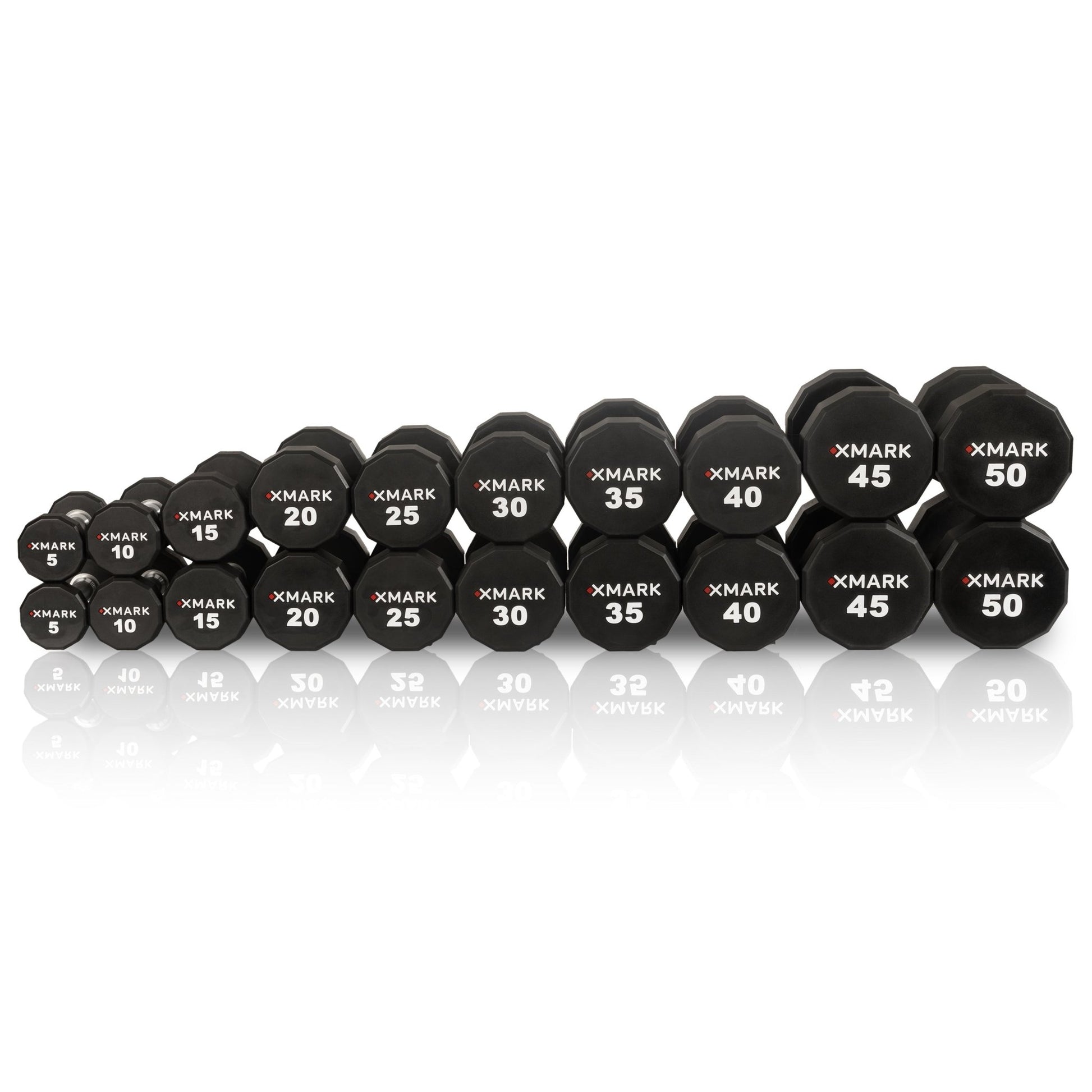 XMark 12-Sided Commercial Urethane Dumbbells (5-50 lb and 5-75 lb Sets) -  product_vendor - Peak Primal Wellness