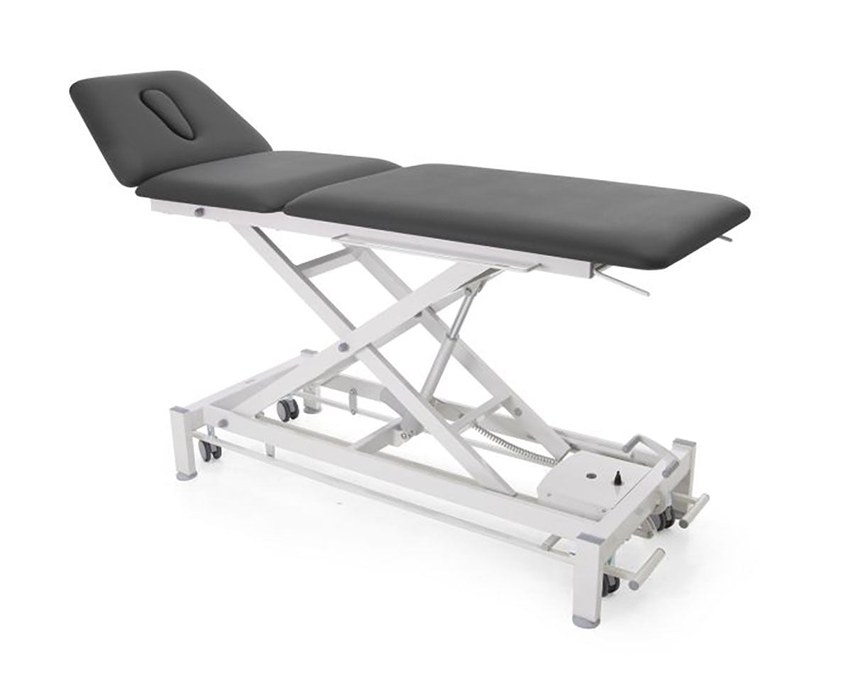 Galaxy, 3-Section Hi-Lo Treatment Table, Foot Bar Lift, 79 x 25 x 21", 4 Casters, Graphite Gray
