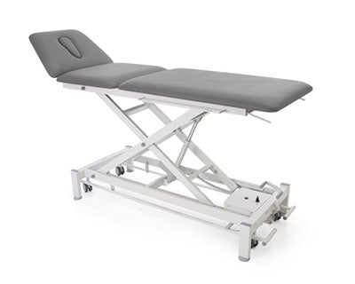 Chattanooga Galaxy, 3-Section Wide Hi-Lo Treatment Table, Foot Bar Lift, 79 x 30 x 21", 4 Casters, Gray
