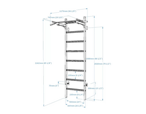 BenchK Series 2 221 Wall Bars