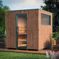 Auroom Garda 6-Person Outdoor Traditional Sauna Cabin Kit w/ Thermo-Pine Wood -  product_vendor - Peak Primal Wellness