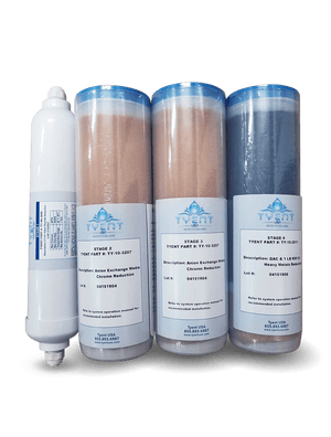 Tyent 4 - Bank Replacement Cartridges for Chromium - 6 Removal System - High Capacity Alkaline Filter -  product_vendor - Peak Primal Wellness