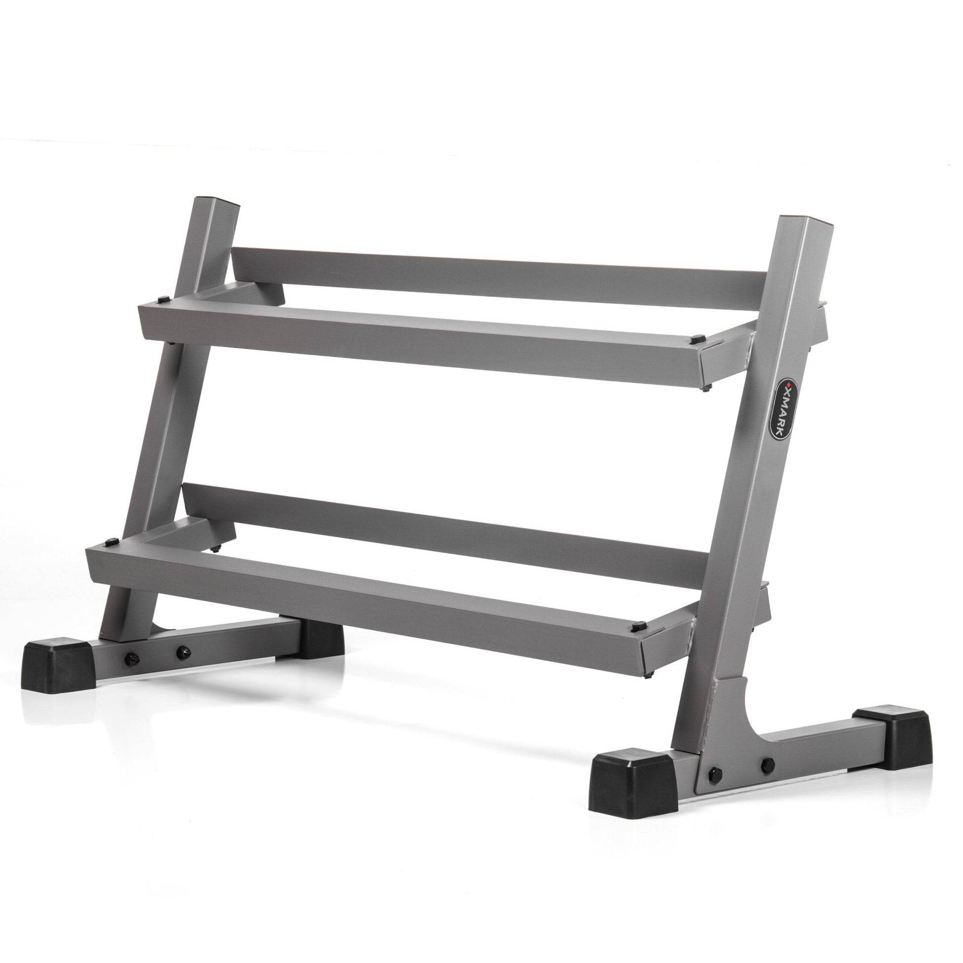 XMark 10 to 50 lbs. Rubber Hex Dumbbell Pairs Includes 2-Tier Storage Rack -  product_vendor - Peak Primal Wellness