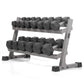 XMark 10 to 50 lbs. Rubber Hex Dumbbell Pairs Includes 2-Tier Storage Rack -  product_vendor - Peak Primal Wellness