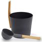 KOLO Sauna Set 3 | Sauna Bucket with straight handle and Ladle, Bamboo/Aluminum, 1Gal -  product_vendor - Peak Primal Wellness