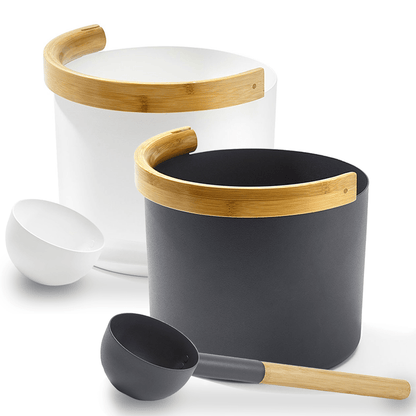 KOLO Sauna Set 2 | Sauna Bucket with curved handle and Ladle, Bamboo/Aluminum, 1Gal -  product_vendor - Peak Primal Wellness