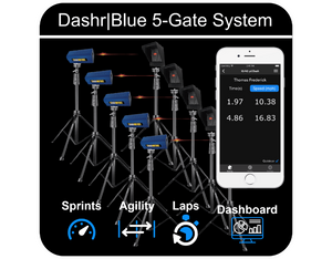 Dashr 5-Gate System Timing System for Athletic Performance Testing