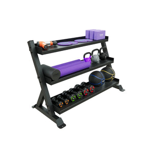 Power Systems Granite Series 3-Tier Multipurpose Gym Storage Rack