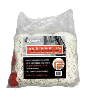 Gladiator Lacrosse® 6.0 mm Velcro Net “Universal For Round/Square Corners”