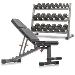 XMark 5-50 lb Hex Dumbbell Set with Rack and Weight Bench -  product_vendor - Peak Primal Wellness