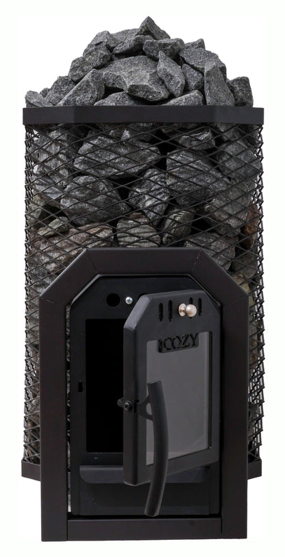 Cozy Heat Thru-Wall 12kW Sauna Heater - Wood-Burning Sauna Stove