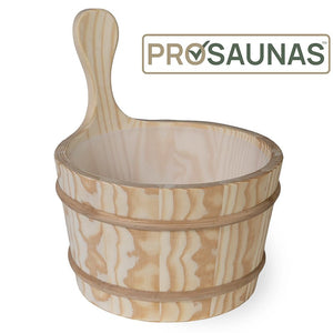 ProSaunas Wood Sauna Bucket | Lined Wood Sauna Bucket, 4 - Liter -  product_vendor - Peak Primal Wellness