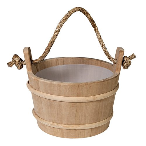 ProSaunas Wood Sauna Bucket | Lined Wood Sauna Bucket, Rope Handle, 4 - Liter -  product_vendor - Peak Primal Wellness