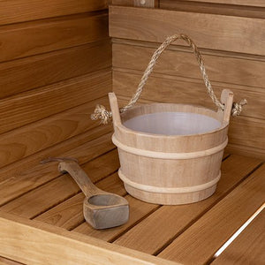 ProSaunas Wood Sauna Bucket | Lined Wood Sauna Bucket, Rope Handle, 4 - Liter -  product_vendor - Peak Primal Wellness