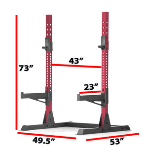 XMark Squat Rack Bench Press with Adjustable Safety Spotters -  product_vendor - Peak Primal Wellness