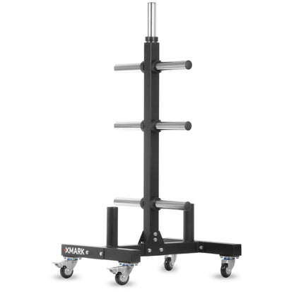 XMark Commercial Olympic Weight Plate Tree on Castors with Dual Bar Holders -  product_vendor - Peak Primal Wellness